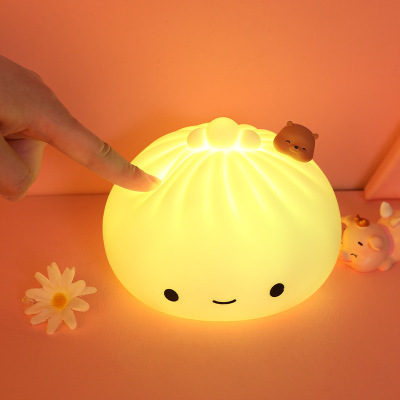 Creative Soft Silicone Bun Night Light