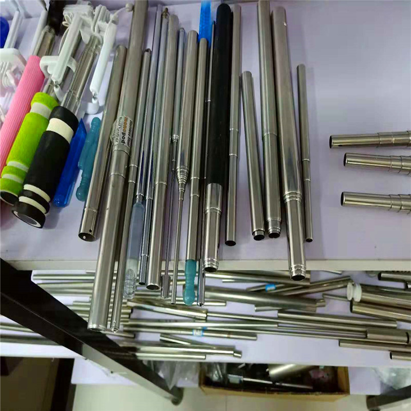 Factory wholesale 201/304 stainless steel telescopic rod fly swatter drying rack selfie stick