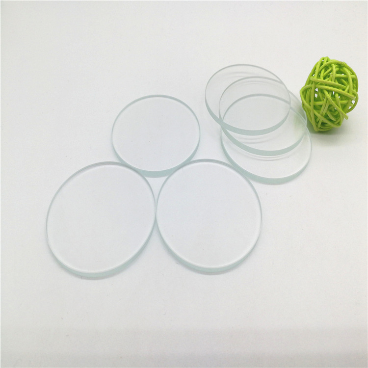 Factory production round optical lens tempered glass super white high transparent flashlight glass processing customization