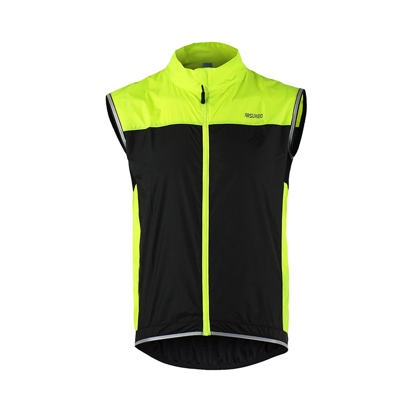 Outdoor Sports Lightweight Riding Clothing Running Windproof Vest Sleeveless Breathable Sports Riding Windbreaker Men's 15V1