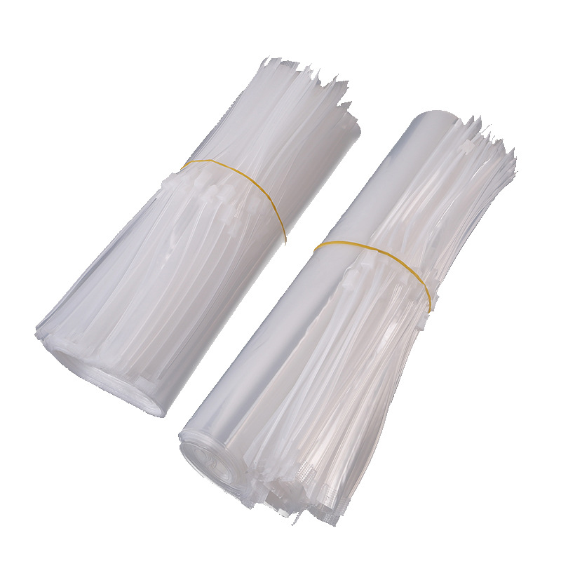 PE transparent zipper bag socks temu warning warning words plastic clothing clothing packaging bag self-sealing eva frosted