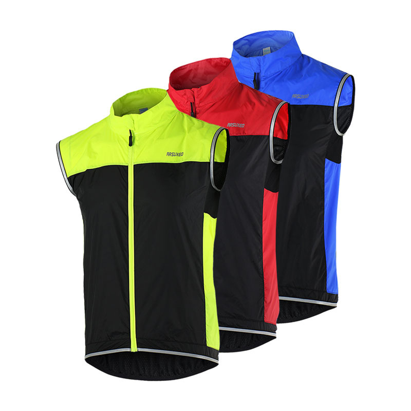 Outdoor Sports Lightweight Riding Clothing Running Windproof Vest Sleeveless Breathable Sports Riding Windbreaker Men's 15V1