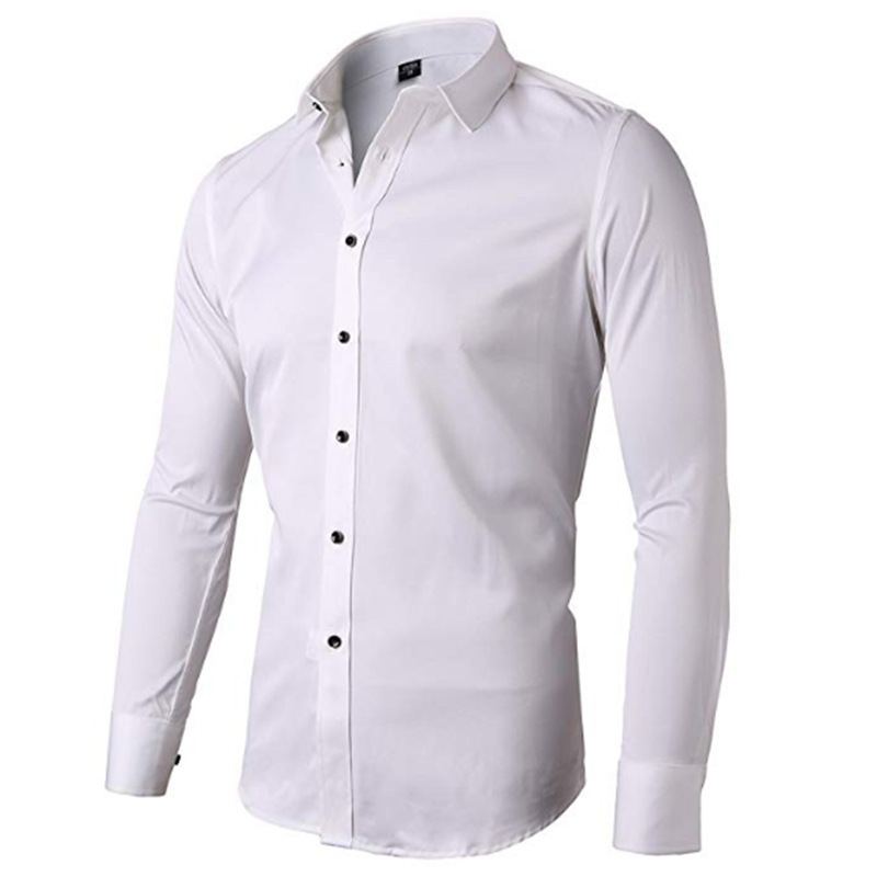 Cross-border Hot Selling Amazon Airwallex Ebay Wishy High Stretch Shirt Men's Long Sleeve Non-ironing