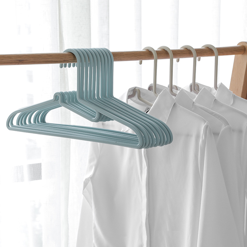 Clothes Hanger Household Japanese Style Simple Adult Clothes Rack Plastic Non-slip Clothes Hanger Seamless Finishing Dry and Wet Drying Clothes Support