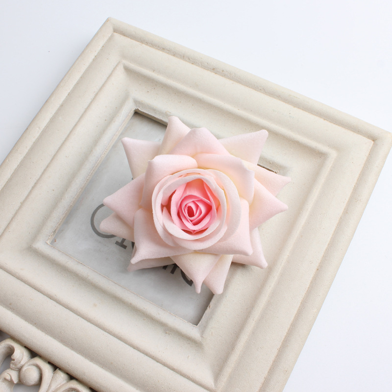 Simulation flannel rose head baking cake red rose corsage material clothing decorative flower wedding flower