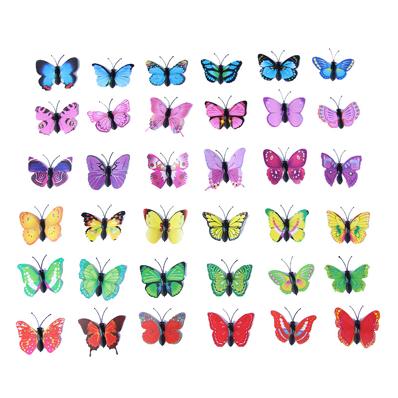 4.5cm magnetic simulation butterfly refrigerator 3d three-dimensional creative micro decorative accessories magnet butterfly manufacturers