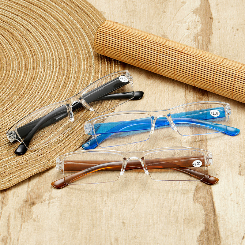 Factory conjoined reading glasses running Jianghu stall comfortable reading glasses HD resin old glasses wholesale
