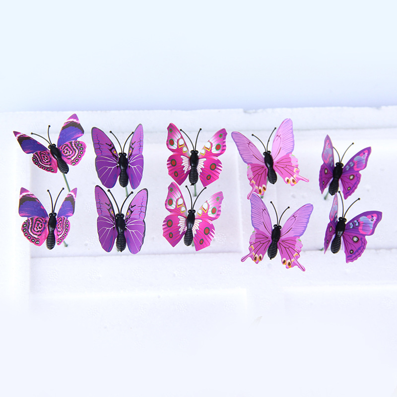 4.5cm magnetic simulation butterfly refrigerator 3d three-dimensional creative micro decorative accessories magnet butterfly manufacturers