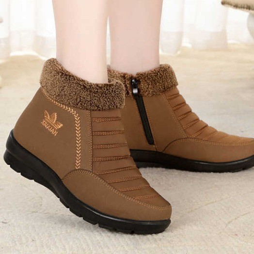 2019 Winter New Old Beijing Cotton Shoes Women's Mother Shoes High-top Thick Sole Fleece-lined Thick Anti-slip Warm Shoes for the Elderly