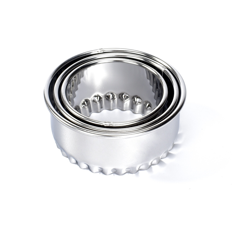 Stainless steel dumpling wrapper mould dumpling making tool pressing dumpling wrapper cutting dumpling wrapper three-piece cookie mould