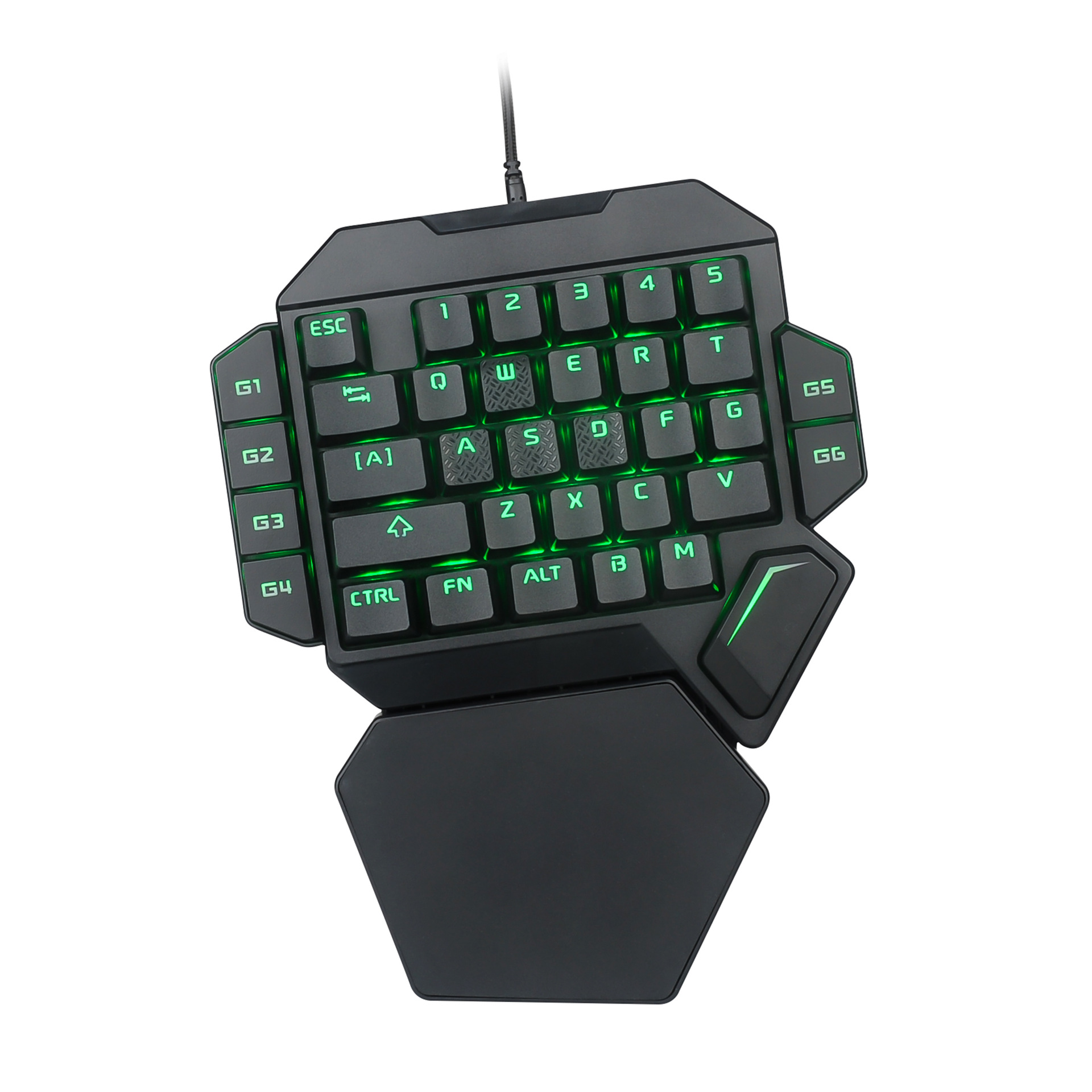 Cross-border direct supply K50 K60 one-handed keyboard RGB luminous game mechanical keyboard/with macro definition function/green axis