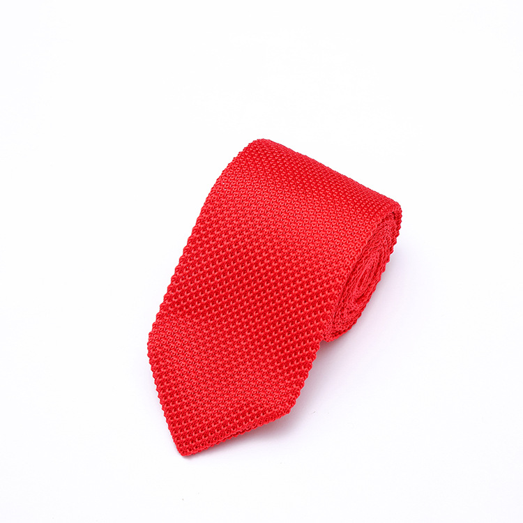 7cm Solid Color Tie Men's Business Daily Casual Polyester Pointed Black Tie Cross-border Foreign Trade Supply