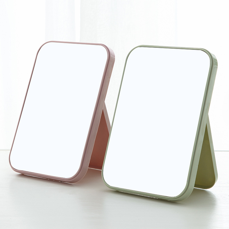 HD creative makeup mirror simple desktop dressing mirror portable folding square single mirror factory wholesale