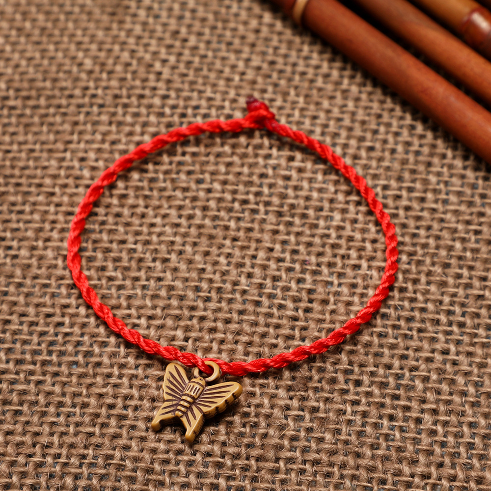 Imitation peach small red rope bracelet hand woven hand rope shop drainage gifts gifts Yiwu small commodity wholesale