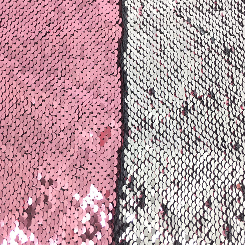 in stock 50 color sequin fabric 5mm double-sided flip Internet red background wall clothing luggage decorative sequin cloth cutting