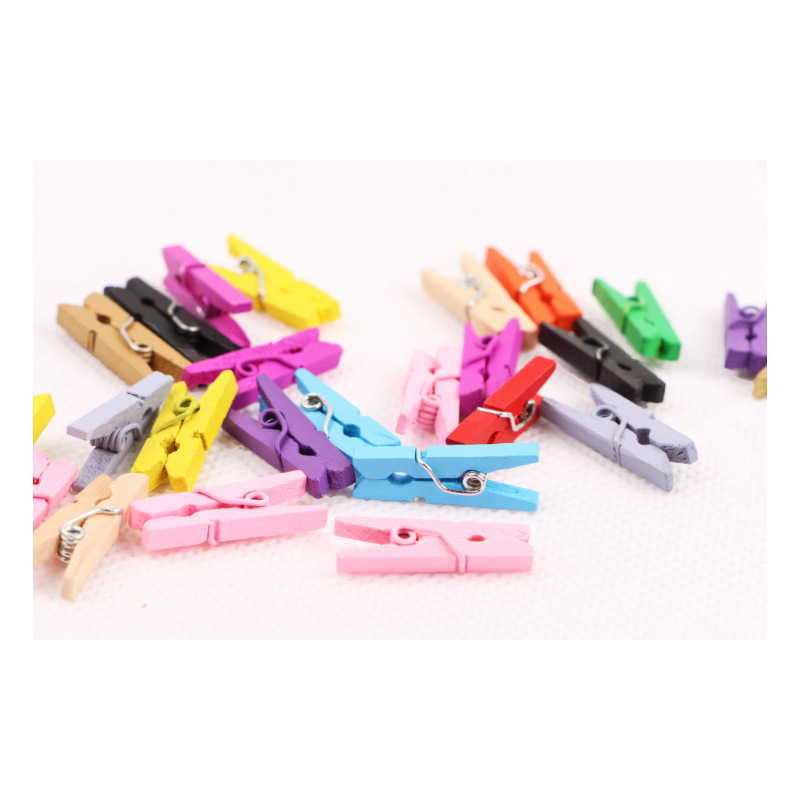 2.5cm small wooden clip color small clip photo clip photo clip wedding clip storage clip small wooden clip mini