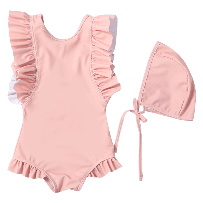 AliExpress Amazon foreign trade children's swimwear Korean baby one-piece girls' swimwear beach wear baby swimwear