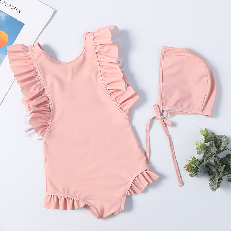 AliExpress Amazon foreign trade children's swimwear Korean baby one-piece girls' swimwear beach wear baby swimwear
