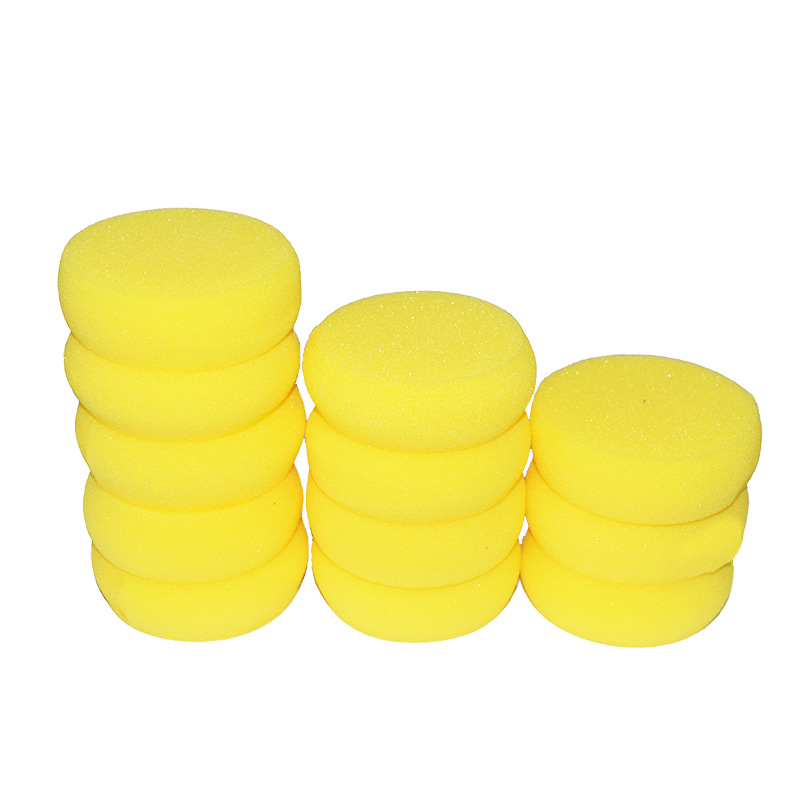 12pc round sponge brush children's creative art painting sponge block yellow sponge round cake opp bag packaging