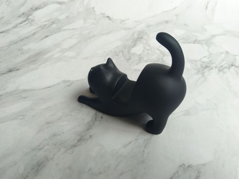 雑貨和風樹脂猫携帯スタンドデスクホーム誕生日プレゼント置物|undefined
