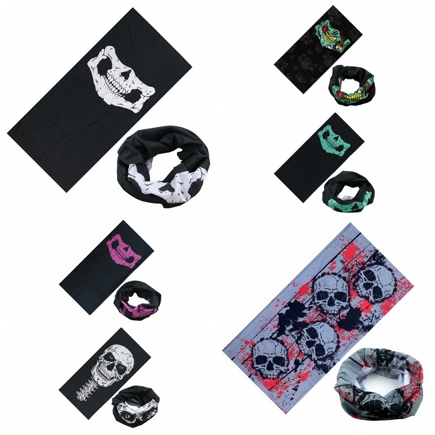 Seamless Multi-functional Magic Hood Riding Mask Warm Wai Bo Halloween Props Skull Face Towel