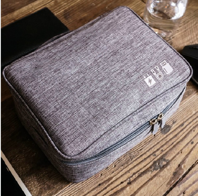 Factory direct electronic storage bag cationic polyester data cable storage bag multi-functional digital bag