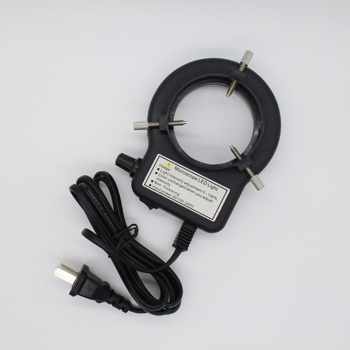 LED adjustable ring light source microscope lamp source inner diameter 63mm integrated high brightness adjustable white black light source