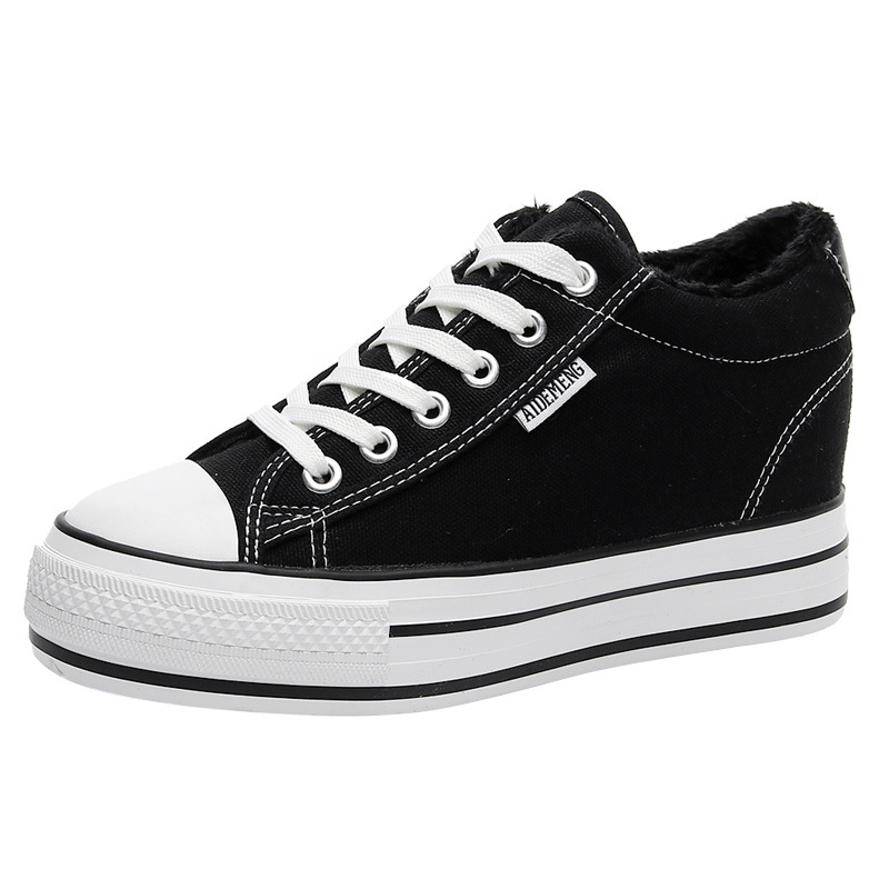 Thick-soled height-increasing small white shoes spring women's 2019 new all-match Korean-style student casual skate shoes canvas shoes