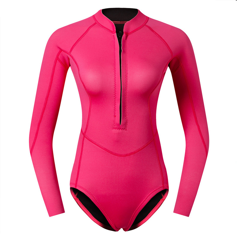 2mm Diving Suit Women's Wet Suit One-piece Swimsuit Surfing Snorkeling Deep Diving Sun Protection Jellyfish Suit Bikini Outdoor Factory