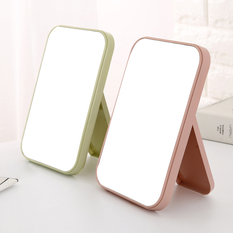 HD creative makeup mirror simple desktop dressing mirror portable folding square single mirror factory wholesale