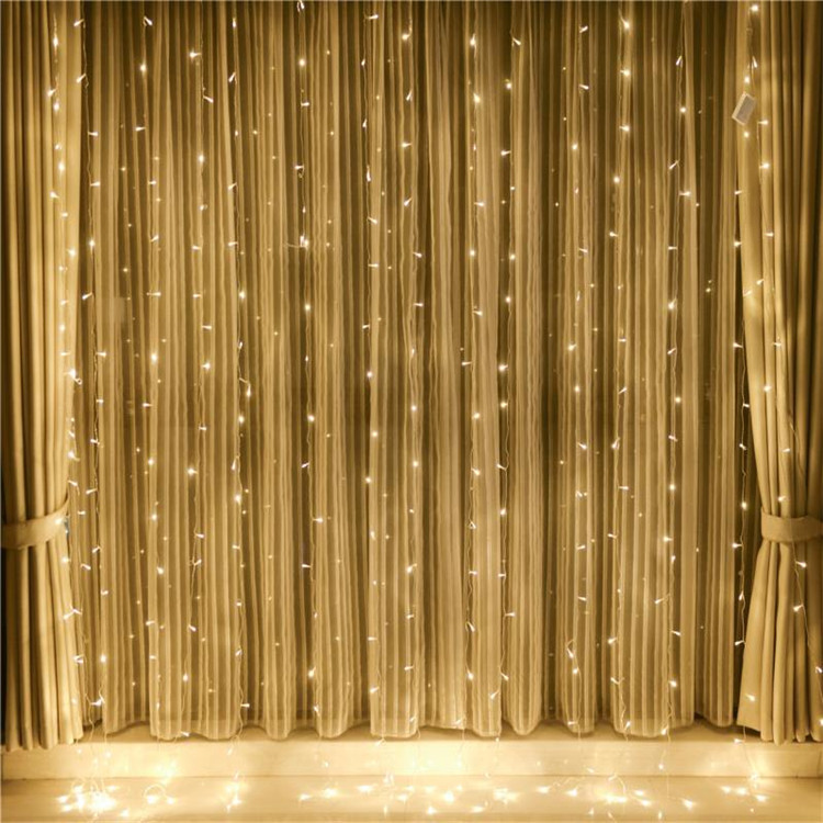 Factory wholesale 3*3 m 300 lights LED curtain lights lights string ice lights indoor and outdoor decorative lights Christmas lights