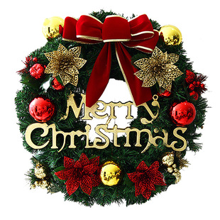 Christmas wreath 30cm Christmas decoration simulation wreath window door hanging Christmas shopping mall scene layout props