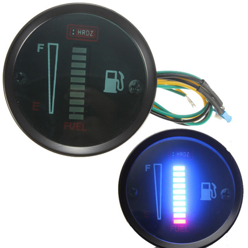 In stock wholesale car motorcycle modified meter 52mm2 inch oil gauge 12V LED fuel gauge