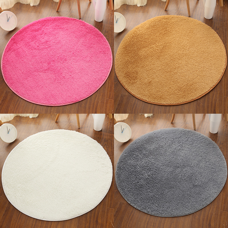 Silk wool carpet round carpet floor mat living room bedroom carpet bedside floor mat computer chair Mat yoga mat
