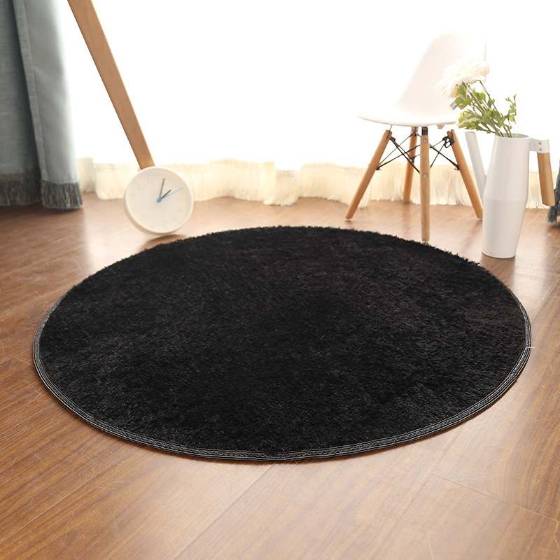 Silk wool carpet round carpet floor mat living room bedroom carpet bedside floor mat computer chair Mat yoga mat