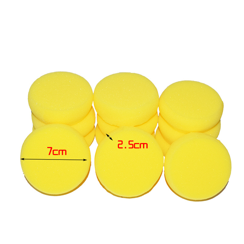 12pc round sponge brush children's creative art painting sponge block yellow sponge round cake opp bag packaging