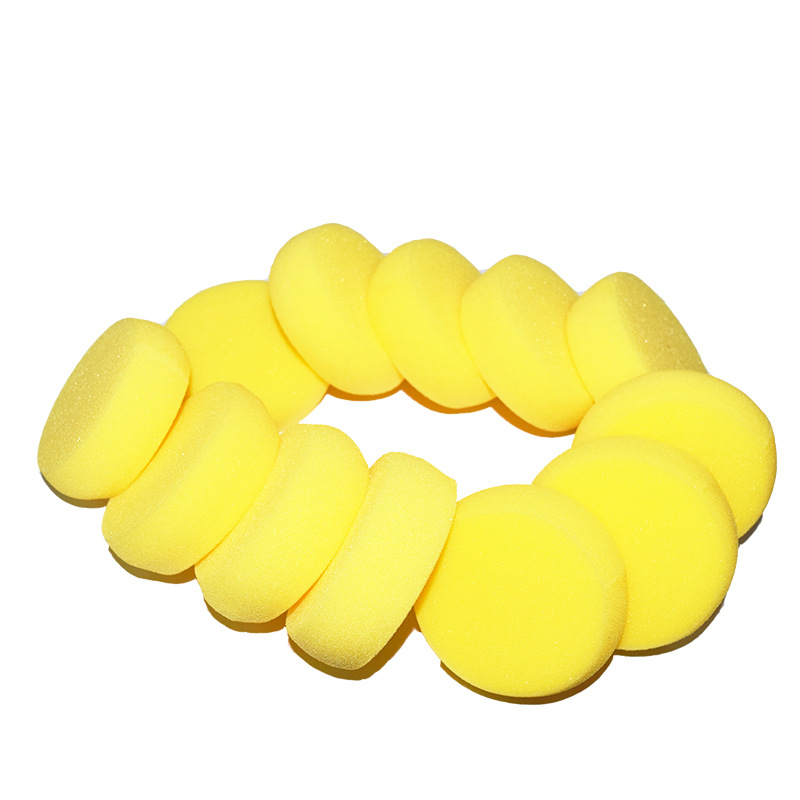 12pc round sponge brush children's creative art painting sponge block yellow sponge round cake opp bag packaging