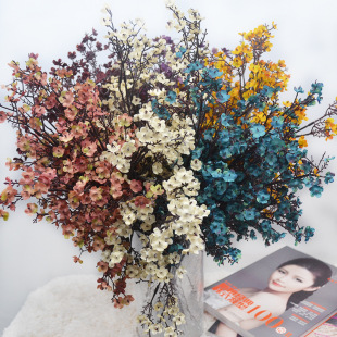Factory sales artificial flower autumn color mini Starry Sky Home soft decoration European artificial flower spring