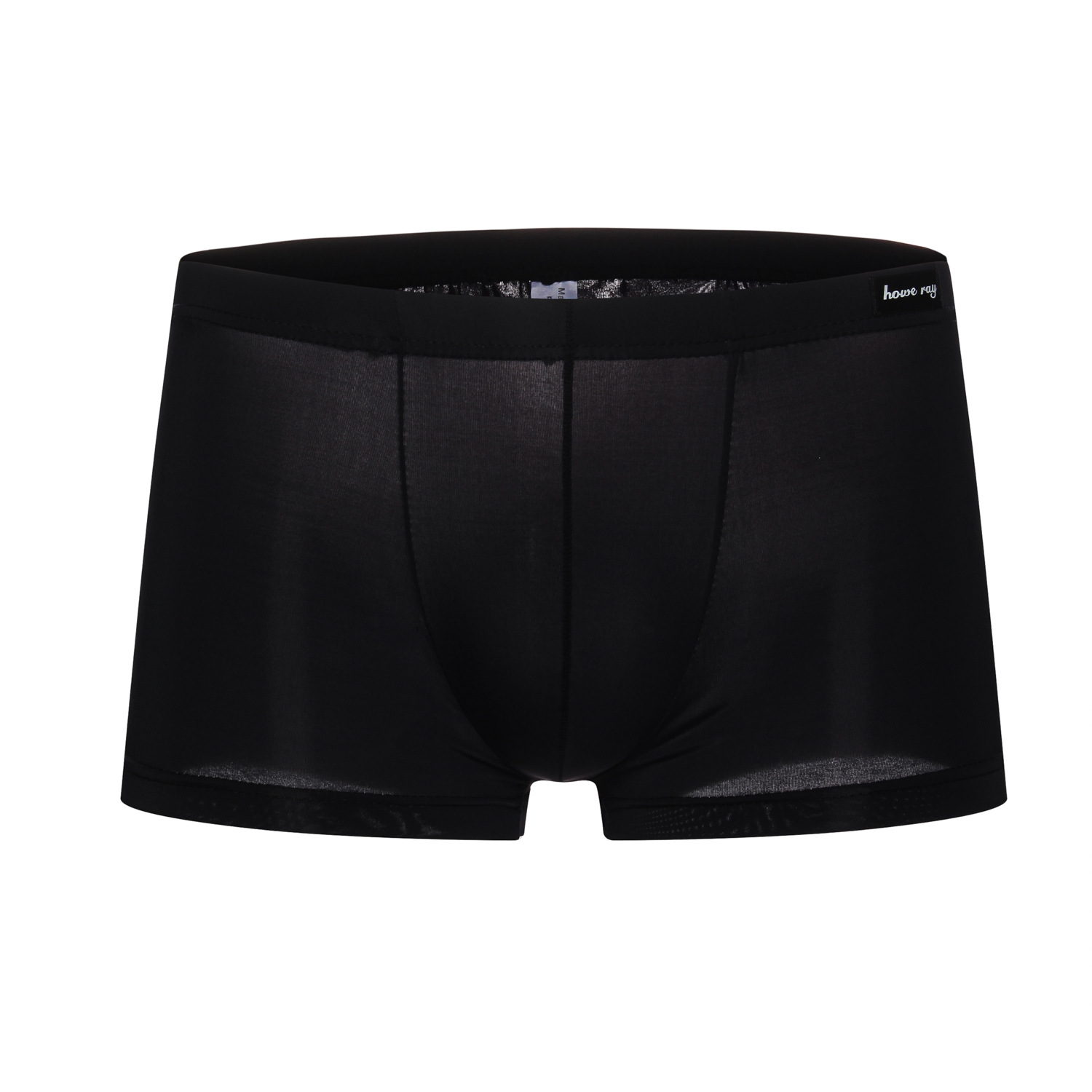 Haores foreign trade Amazon sells silky comfortable sexy transparent low waist men's ice silk boxers B308