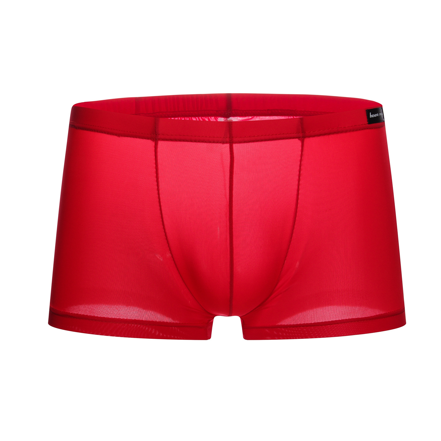 Haores foreign trade Amazon sells silky comfortable sexy transparent low waist men's ice silk boxers B308