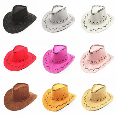 Western Cowboy Hat Knight Hat Men's and Women's Sun Hat Big Along Outdoor Performance Cowboy Hat Big Eaves Prairie Travel Hat