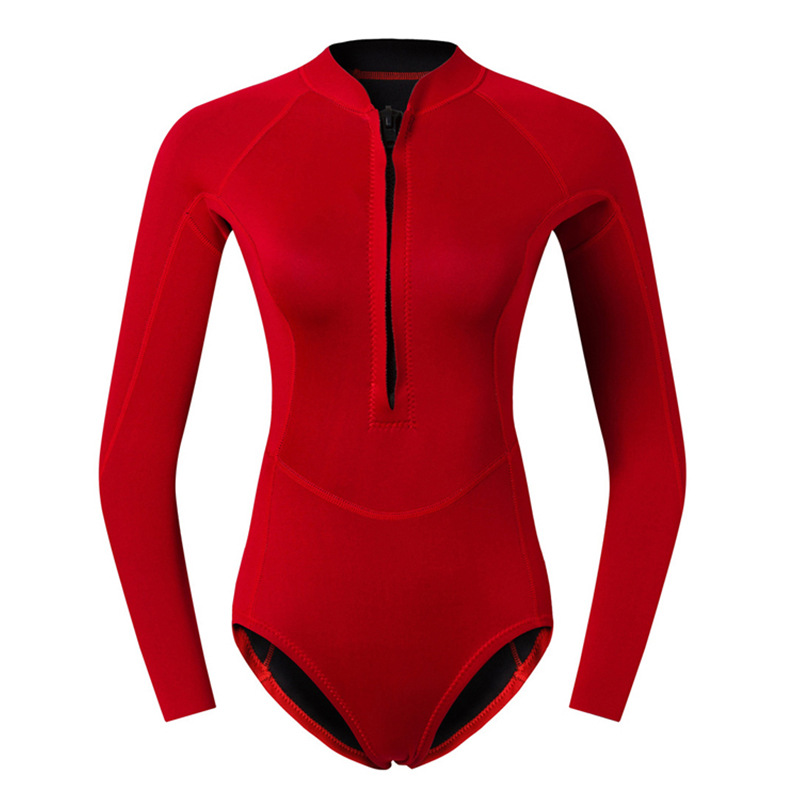 2mm Diving Suit Women's Wet Suit One-piece Swimsuit Surfing Snorkeling Deep Diving Sun Protection Jellyfish Suit Bikini Outdoor Factory