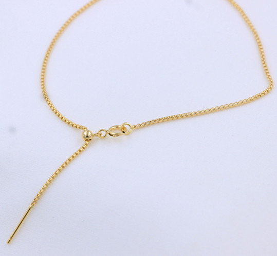 アメリカの14k包みの金の注入の針式のチェーンのまっすぐなチェーンはチェーンを調節します。|undefined