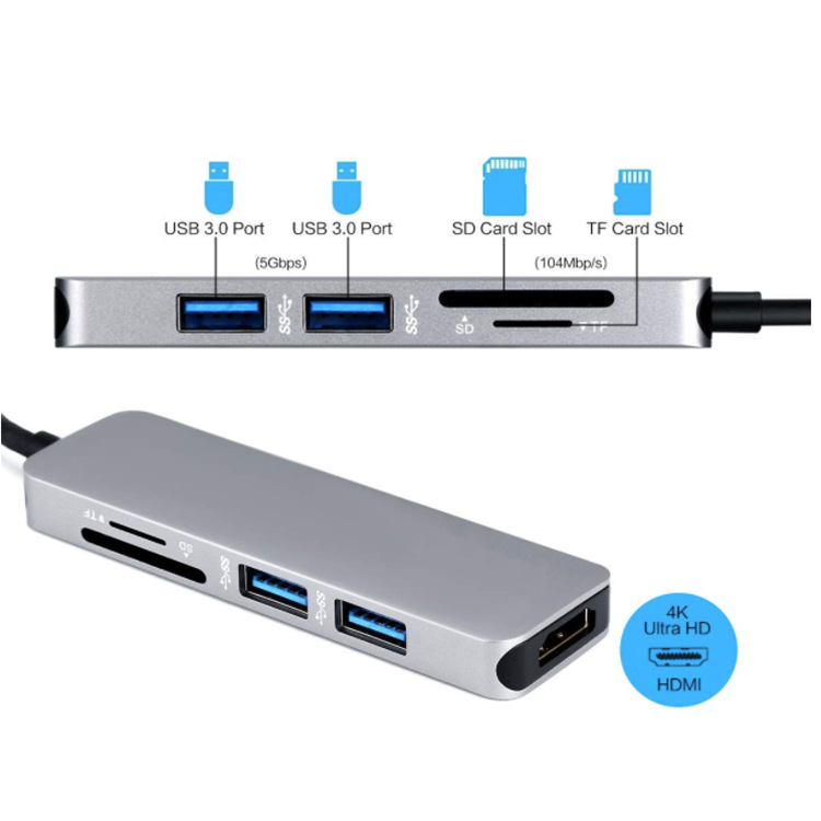 type-c to HDMI HUB converter USB C to hdmi card reader macbook docking station
