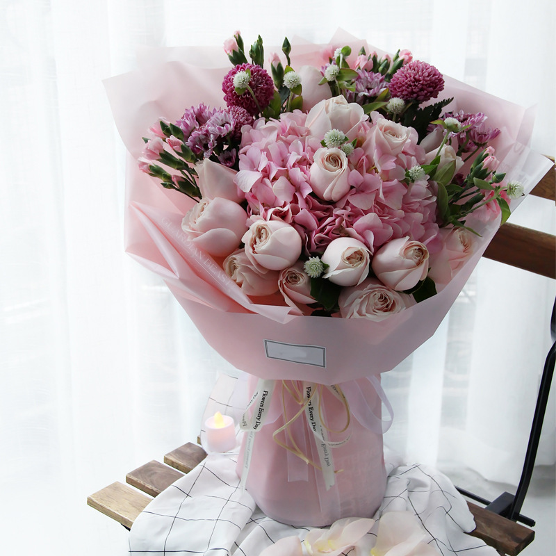 Roland Valentine's Day Flower Wrapping Paper Korean Plain Paper Fog Paper Flower Shop Flower Art Wrapping Paper Handmade Wrapping Paper