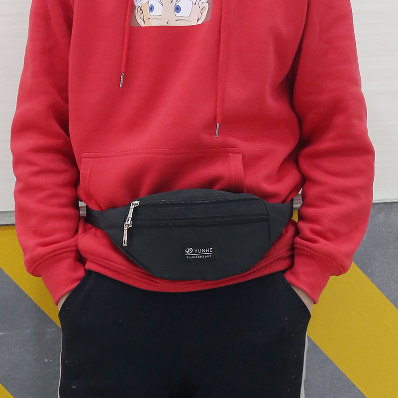 New men's waist bag Korean multi-functional mobile phone waist bag outdoor sports running waist bag fashion messenger bag wholesale