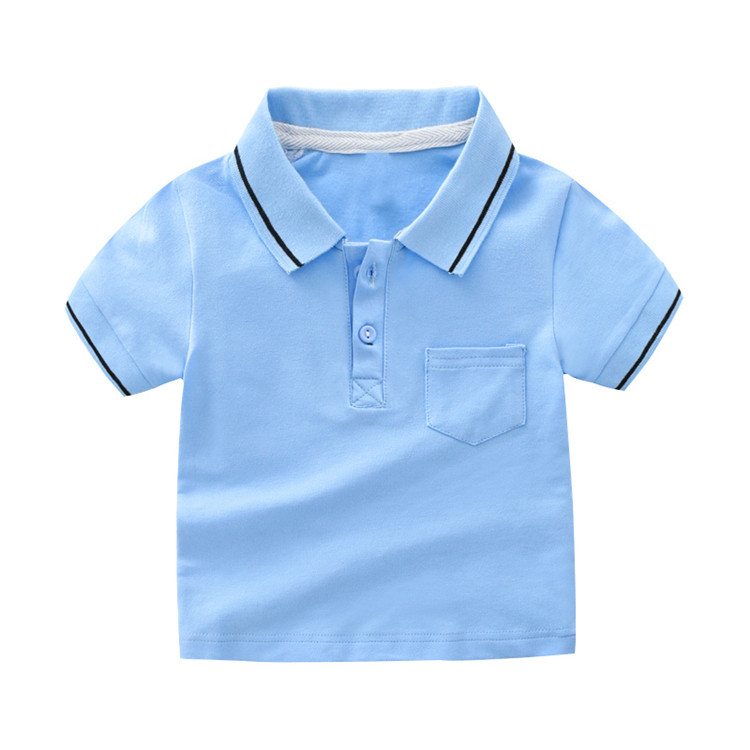 Children's clothing wholesale Korean style summer new medium and small multi-color casual shirt short-sleeved boys' T-shirt polo shirt Cross
