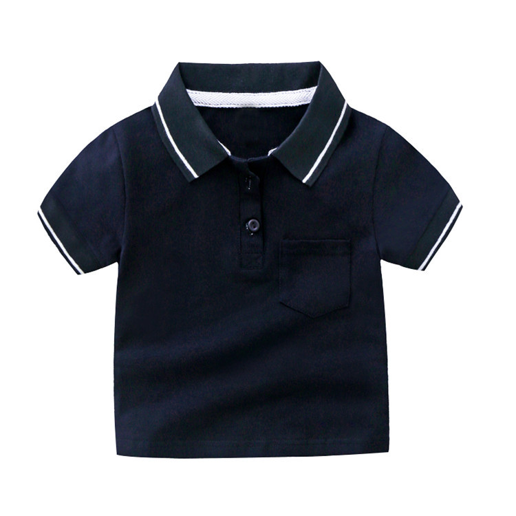Children's clothing wholesale Korean style summer new medium and small multi-color casual shirt short-sleeved boys' T-shirt polo shirt Cross