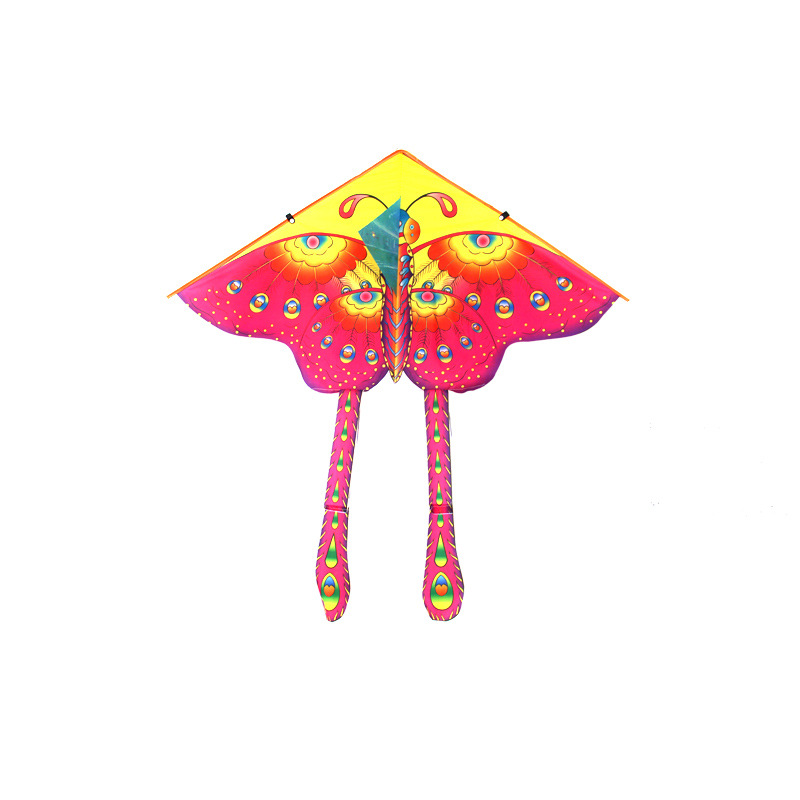 Weifang kite new wholesale 90cm rain-proof silk butterfly triangle kite children cartoon manufacturer
