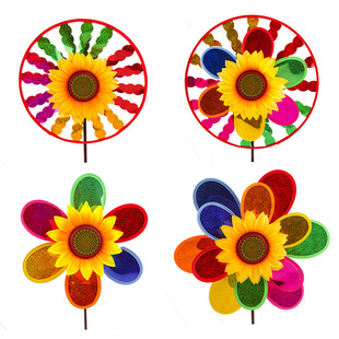 Colorful windmill toy children's luminous cartoon windmill outdoor decoration wind car Square scenic spot hot sale wholesale